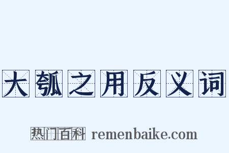 大瓠之用反义词是什么意思的图片